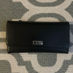Black Faux Leather Guess Wallet